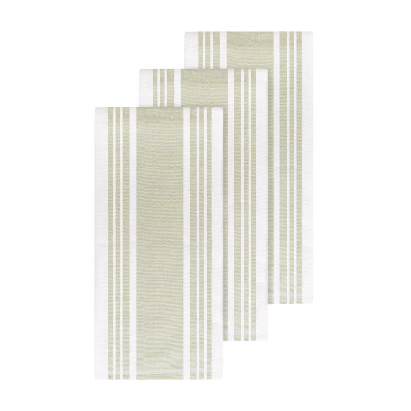 Dual Striped Tea Towel, Fennel
