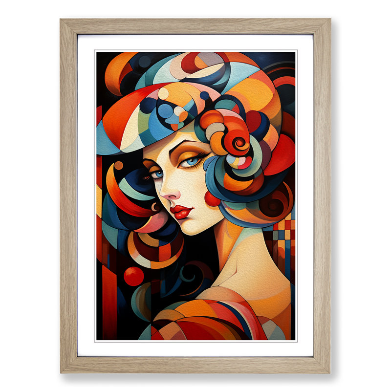 Single Picture Frame Print on Wood, 34cm H x 25cm W, Oak Framed