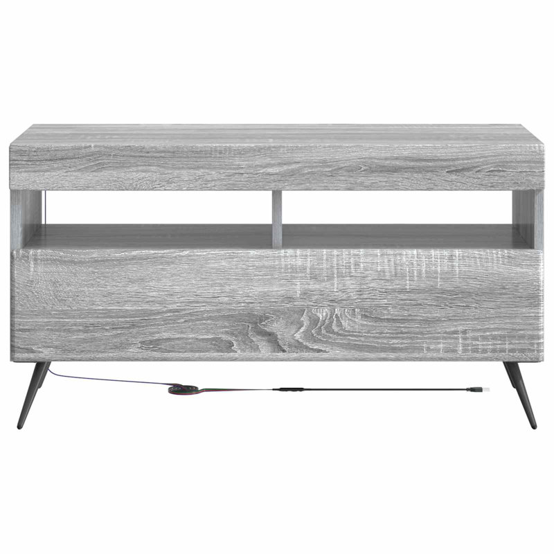 TV Stand, 43cm H x 81cm W x 35cm D, Grey Sonoma