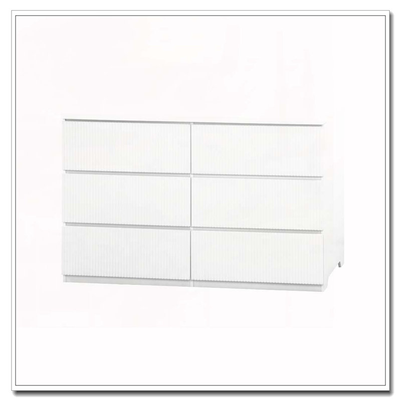 Commode 6 tiroirs blanche
