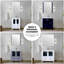 Meuble-lavabo simple 48 po X P 18,25 po , Avec armoire latérale, plateau en céramique et Miroir-2057264173