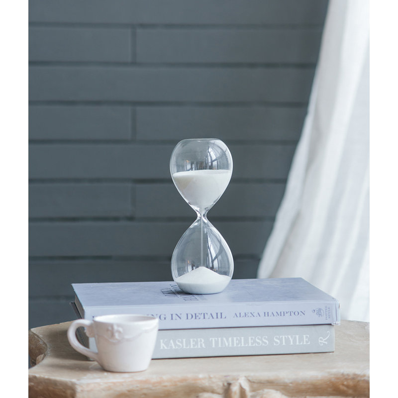 Hedberg Hourglass, White, 8" H x 3" W x 3" D, 2