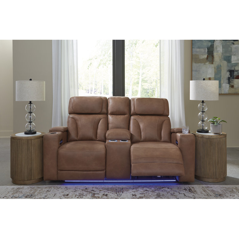 Nura Power Reclining Loveseat With Console