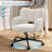 Swivel Arc Back Upholstered Vanity Chair With Tilt Function And Armrests-1014773729