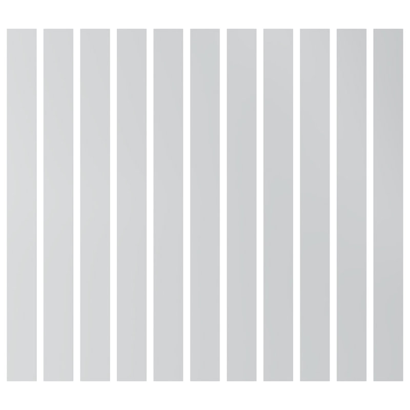 Ensemble de panneaux muraux réglables en acrylique avec lattes de l 4 po, H 47 po x l 44 po, Blanc, Designer Series