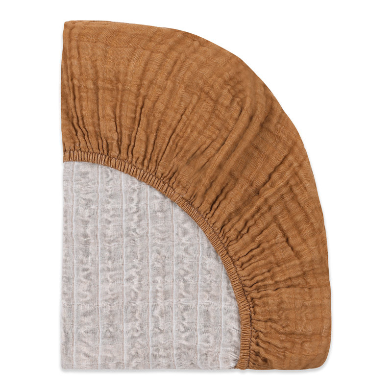 Burnt Sienna Muslin Mini Crib Sheet