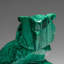 Véritable sculpture de hibou malachite poli (298 grammes)