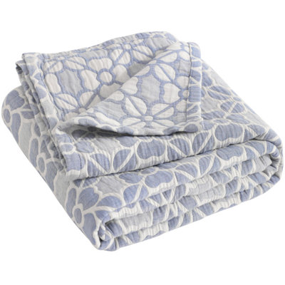 Couverture pour tout-petit réversible 100% mousseline 100% coton doux, respirante et légère imprimée toutes saisons, 30 po x 40 po (paquet de 1)