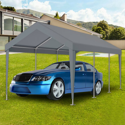 10X20ft Carport Replacement Canopy Cover, Waterproof & UV Protected Tarp With 72 Elastic Buckles Suit For Garage Shelter, Frame Is Not Included