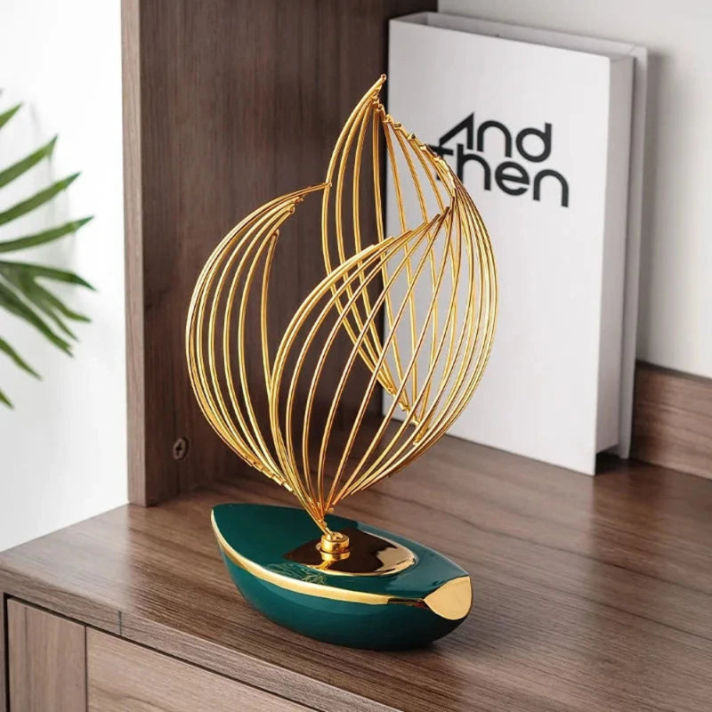 Modern Geometric Metal Sculpture