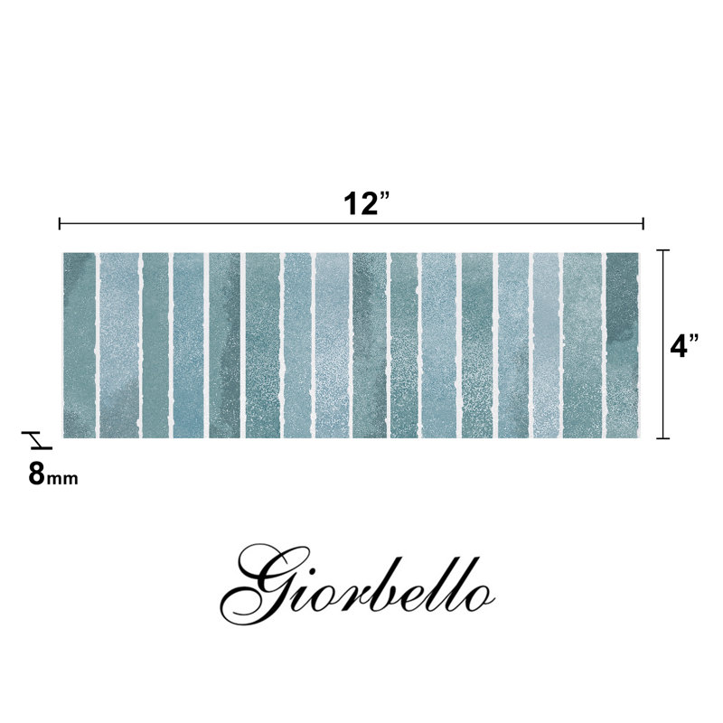 Carreau de céramique 4 "x 12" Colorido - 33 pièces (10,76 pieds carrés), Sarcelle