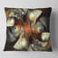 Œuvre d'art fractal brun - coussin imprimé abstrait-30140932-30140935