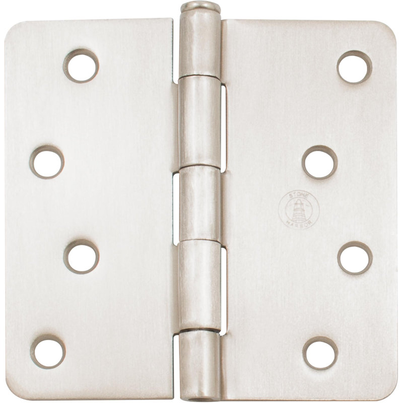 Charnière de porte H 4 po x l 4 po, Nickel satiné