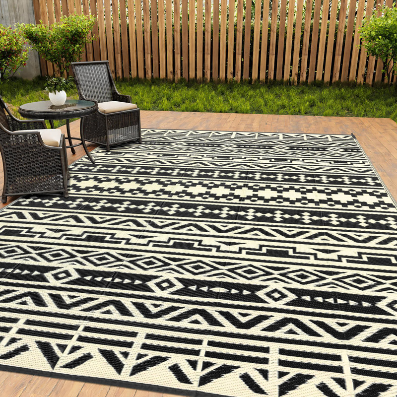 Tapis d'extérieur réversible imperméable Marliegh, Rectangle 5' x 8'