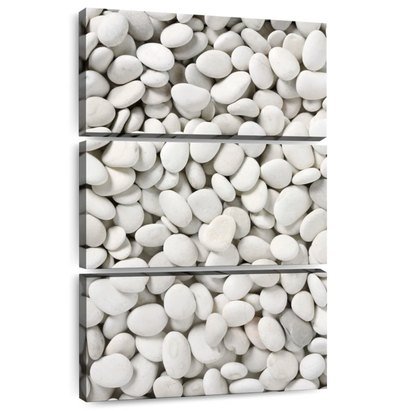 Alvord Clean White Pebbles, 65" H x 42" W