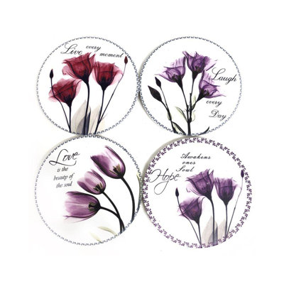 Ensemble de sous-verres live love rire