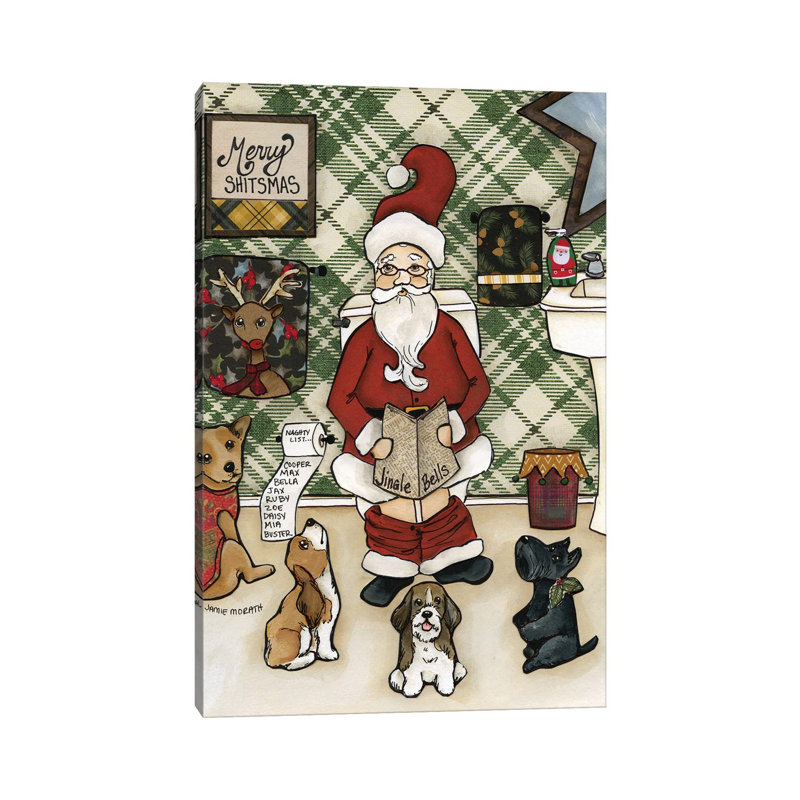 Merry Shitmas - Wrapped Canvas Print, 66.04 cm H x 45.72 cm W x 1.91 cm D