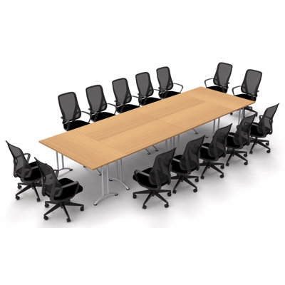 Poyen Conference Meeting Tables with Chairs Complete Set by Symple Stuff