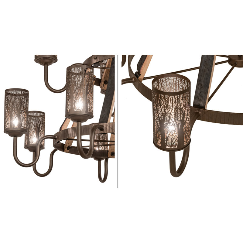 Barrel Stave 12 - Light Chandelier