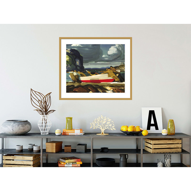 «The Big Dory» par George Wesley Bellows - Estampe numérique encadrée, H 33,5 po x l 38,87 po