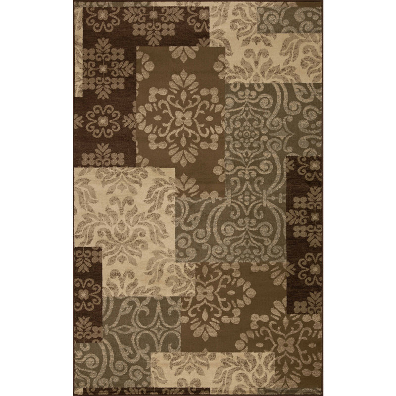 Tapis d'intérieur 100% polypropylène tissé à la machine Catalina , Rectangle de 5 pi x 8 pi