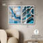 «Golden Geode Luxe Set Shadowbox», art mural bleu par Art Remedy-115200181-115200189