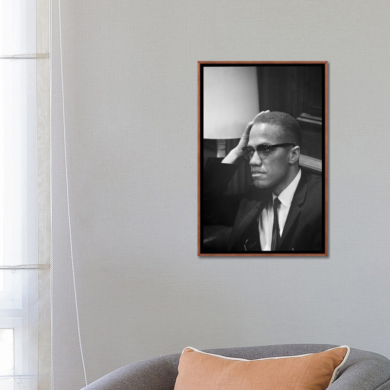 Malcolm X (1925-1965) de Marion Trikosko-impression, Pas de tapis, H 26 po x l 18 po x 1,5 po