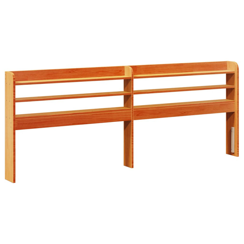 Solid Wood Headboard, 200 x 200 cm, Wax Brown