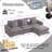 Arlynda 102.2"W Upholstery Modular Sectional, RAF, LAF, Ottoman-70974345