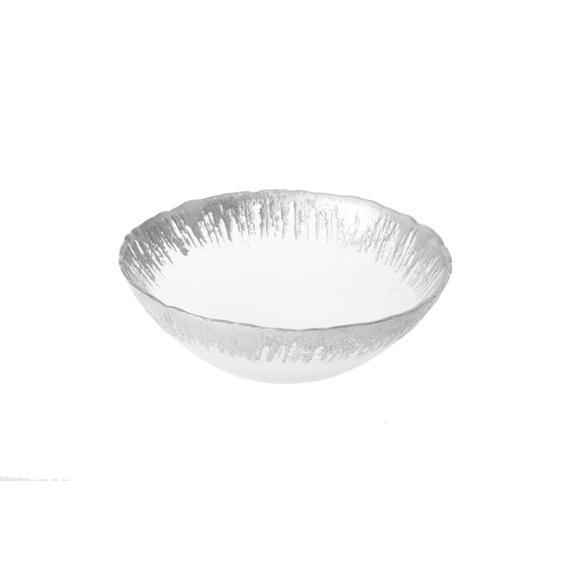 Small Bowl Flash Silver Design, Silver Rim