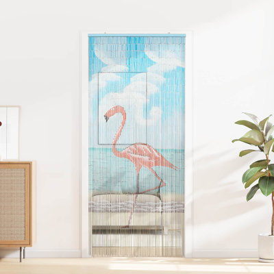 vidaXL Insect Door Curtain Multicolor 78.74 x 35.43 in Bamboo