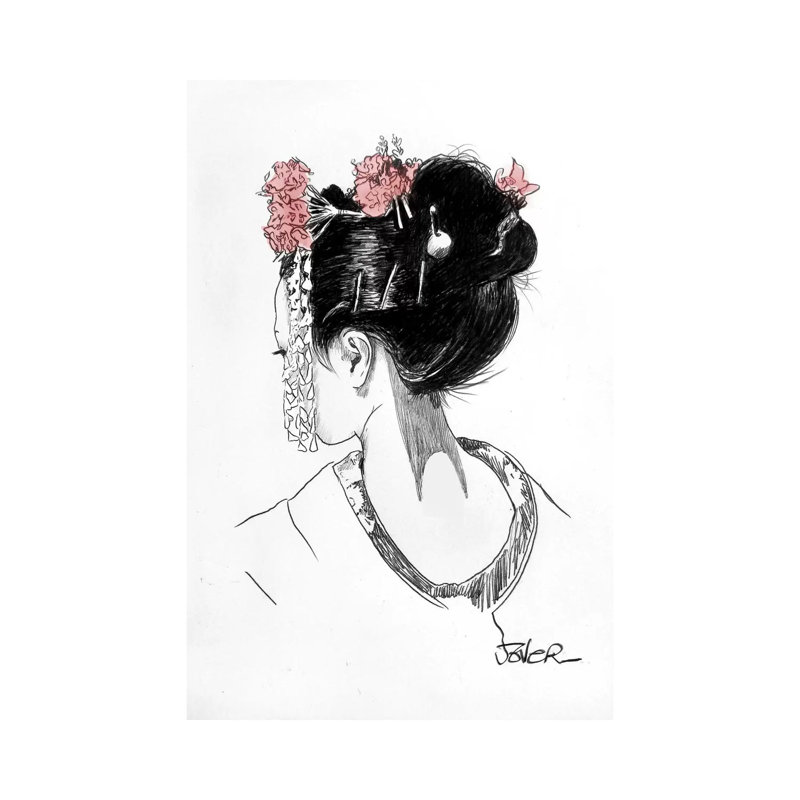 Atsuko by Loui Jover - Wrapped Canvas Print, 152.5 cm H x 101.5 cm W