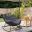 Solvane Outdoor Steel Rocking Chair With Cushion-1358421381-1358421625