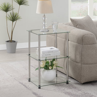 Beckett Glass Top End Table