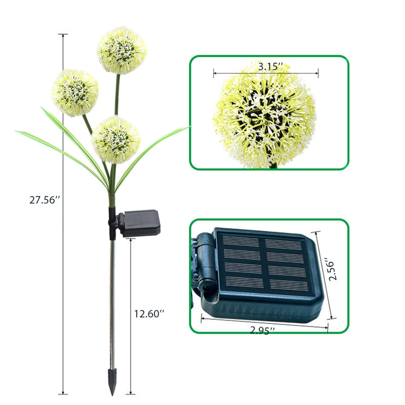 Silver Solar Powered Pathway Light