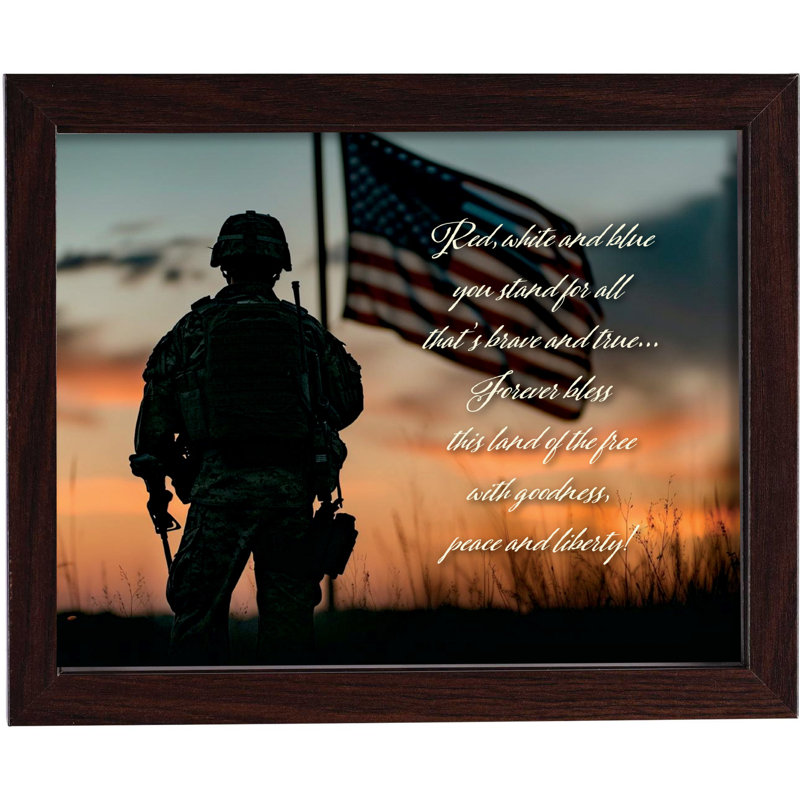 Framed Art Red White And Blue You Stand