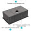 Évier de cuisine encastrable 32 po - 32 po x 19 po x 10 po - Évier de cuisine noir encastrable noir de calibre 16 - Évier de cuisine à cuve simple de profondeur 10 pouces