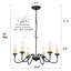 Lustre classique / traditionnel pour salle à manger 6 lumières Hermenia