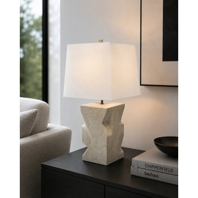 Geo - 27" Table Lamp - Sandstone Finish