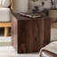 Table basse 16 po x 16 po x 16 po en panneau de fibres à densité moyenne en bois de noyer au design luxueux, décoration parfaite pour le salon.