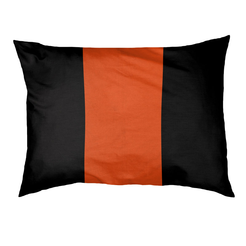 Coussin de lit pour chien Cincinnati, Grand (l 50 po x P 40 po x H 7 po), Noir / orange
