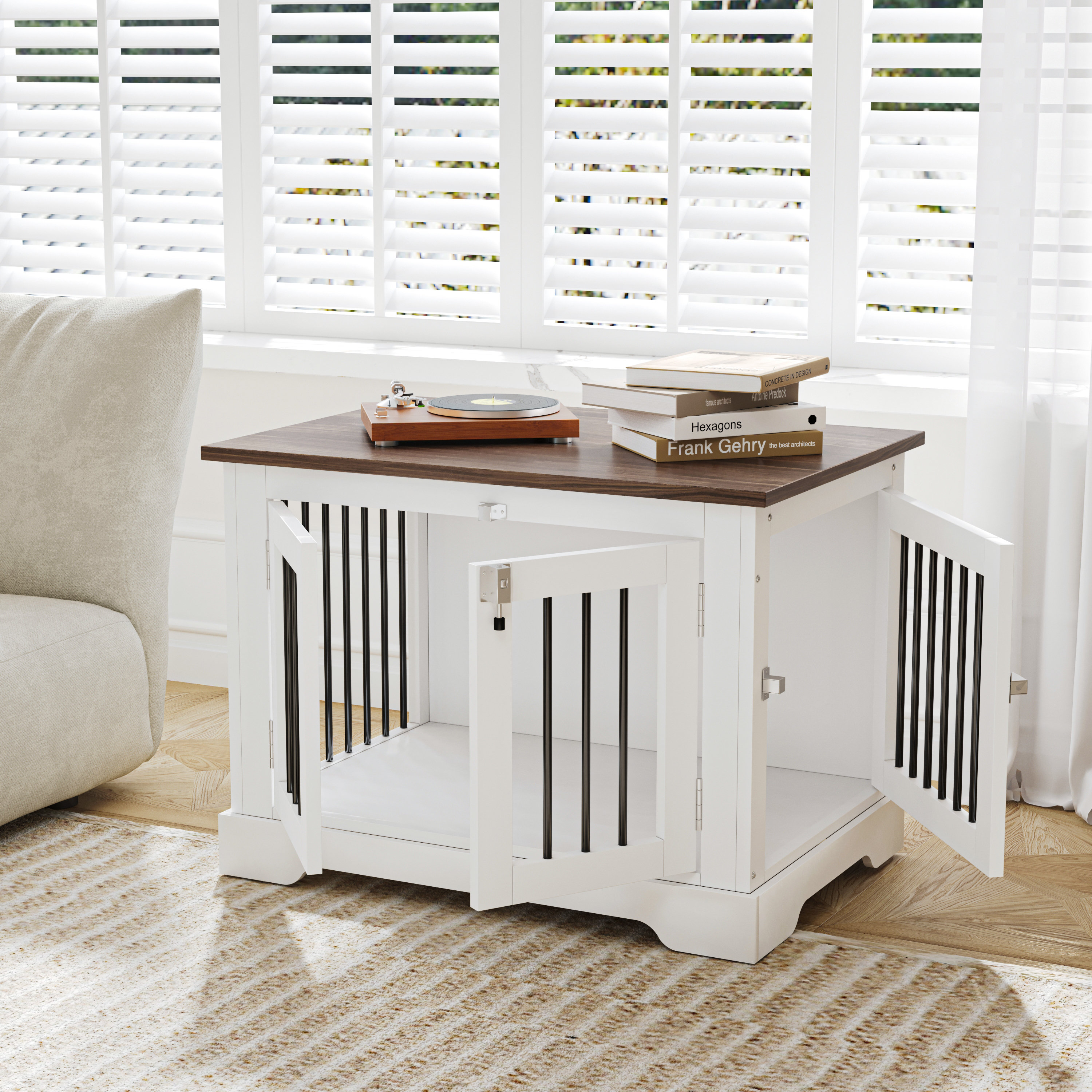 Tucker Murphy Pet™ Furniture Style End Table Pet Crate With Secure