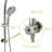 5" Dual Shower Head In Brushed Nickel With Adjustable Slide Bar - 5 Settings For Customized Bath Multi Function Luxury Bathing Time