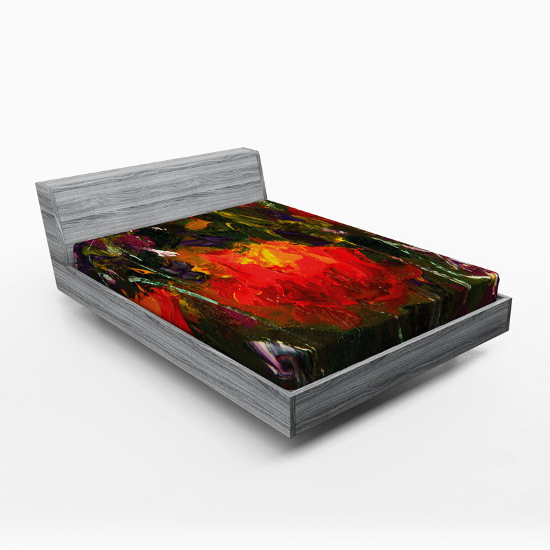 Microfiber Abstract Fitted Sheet, Twin XL Fitted Sheet