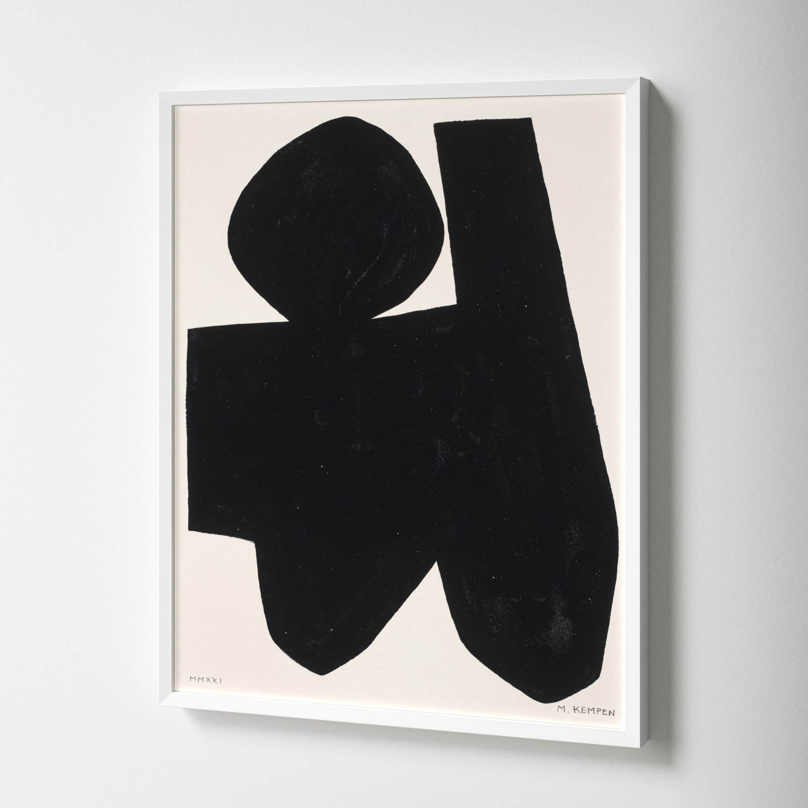 Module On White 4 by Michael Kempen, White, 25" H x 20" W x 1.25" D