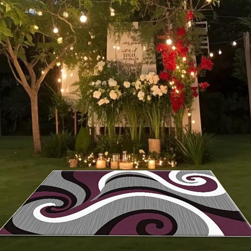 Swirl Pattern Area Rug, Soft And Lightweight, Suitable For All Seasons, Easy To Maintain And Easy To Clean, Machine Washable Carpet Floor Mat, Suitable For Living Room, Bedroom, Hallway, Balcony, Patio, Room Decor, Home Decor, Outdoor Decor