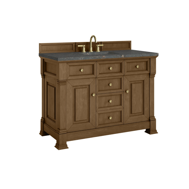 Brookfield 48'' W Single Vanity, Parisien Bleu, Honey Oak, Widespread
