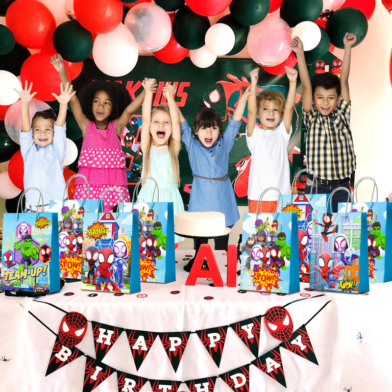 Ensemble de 16 sacs-cadeaux pour enfants Spidey and Friends