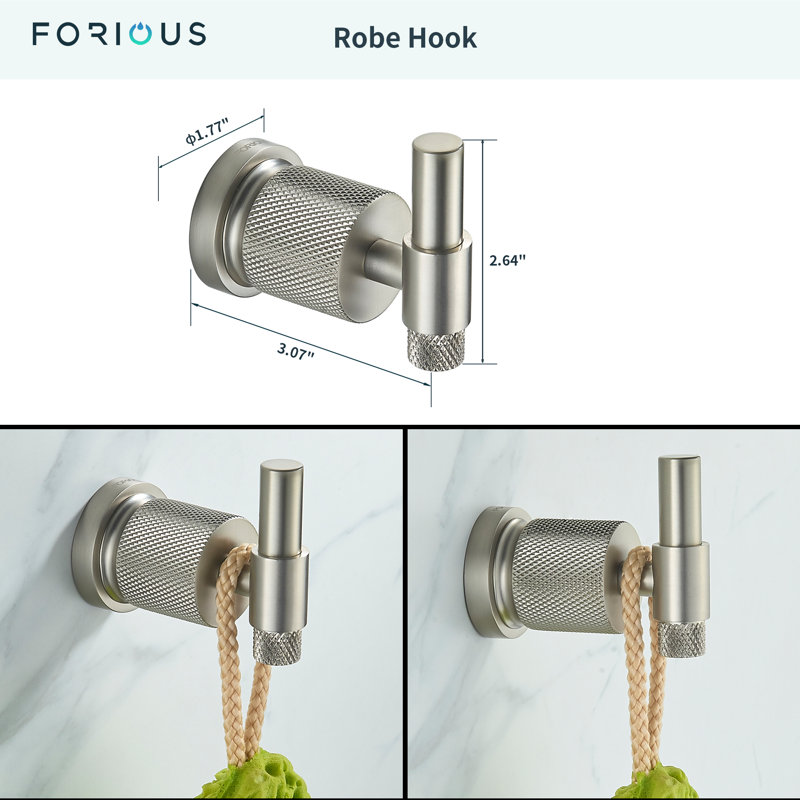 Ensemble de quincaillerie de salle de bain 4 pièces, Nickel brossé