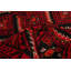 Tapis rouge / noir en laine noué à la main